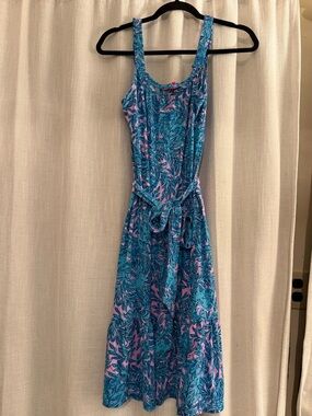 Lilly Pulitzer Collins dress in "You Grow Girl" Bermuda blue size S, like new